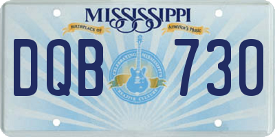MS license plate DQB730