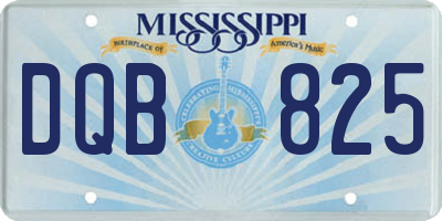 MS license plate DQB825