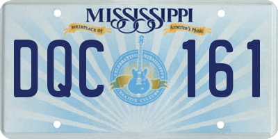 MS license plate DQC161