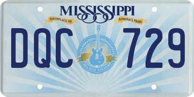 MS license plate DQC729
