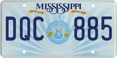 MS license plate DQC885