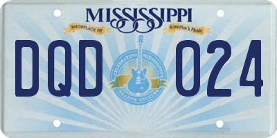 MS license plate DQD024