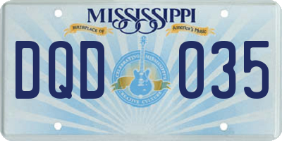MS license plate DQD035