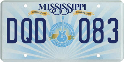 MS license plate DQD083
