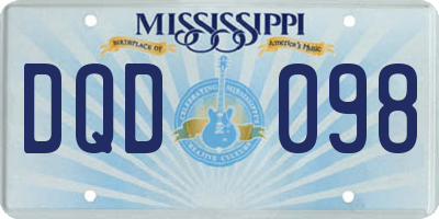 MS license plate DQD098