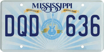 MS license plate DQD636