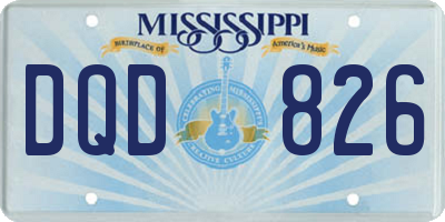 MS license plate DQD826