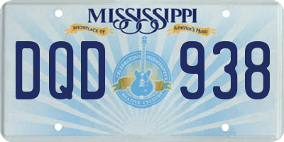 MS license plate DQD938