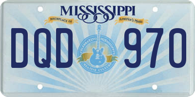 MS license plate DQD970