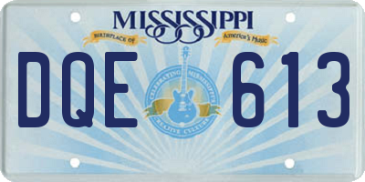 MS license plate DQE613