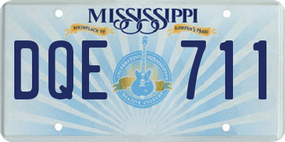 MS license plate DQE711