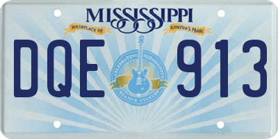 MS license plate DQE913