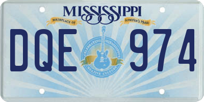 MS license plate DQE974