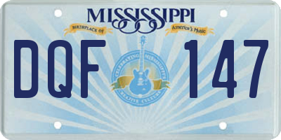 MS license plate DQF147