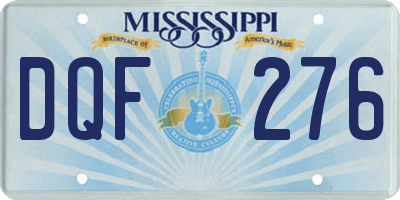 MS license plate DQF276