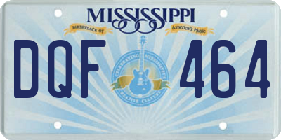 MS license plate DQF464