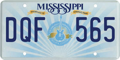 MS license plate DQF565