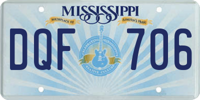 MS license plate DQF706