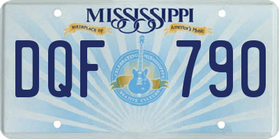 MS license plate DQF790