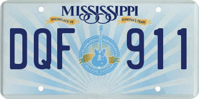 MS license plate DQF911
