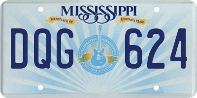 MS license plate DQG624
