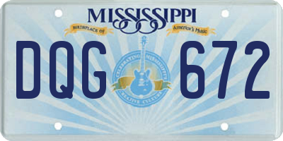 MS license plate DQG672