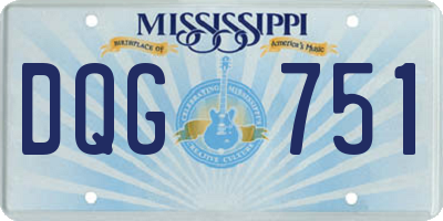 MS license plate DQG751