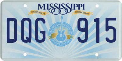 MS license plate DQG915