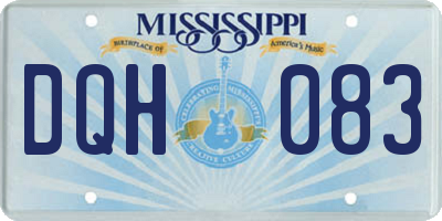 MS license plate DQH083