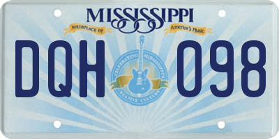 MS license plate DQH098