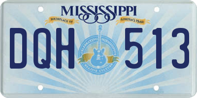MS license plate DQH513