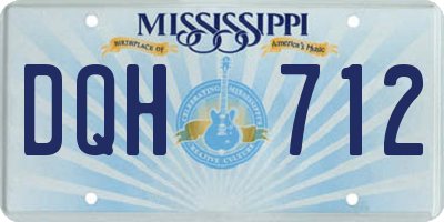 MS license plate DQH712