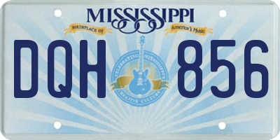 MS license plate DQH856