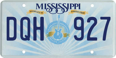 MS license plate DQH927