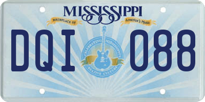MS license plate DQI088