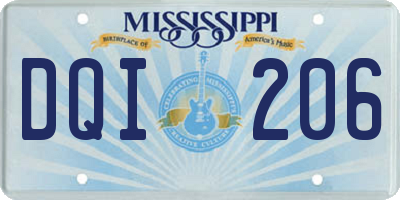 MS license plate DQI206