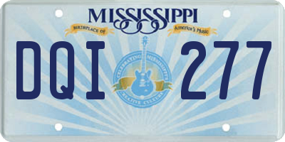 MS license plate DQI277