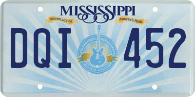 MS license plate DQI452