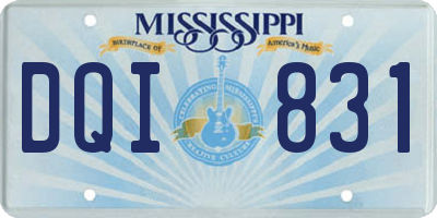 MS license plate DQI831