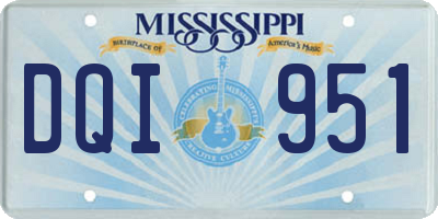 MS license plate DQI951