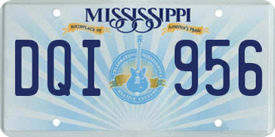 MS license plate DQI956