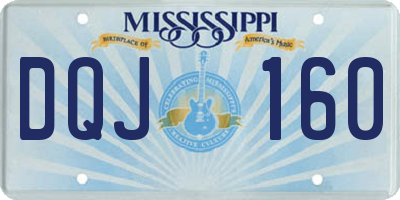 MS license plate DQJ160