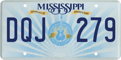 MS license plate DQJ279