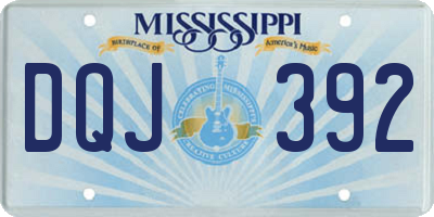 MS license plate DQJ392