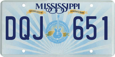 MS license plate DQJ651