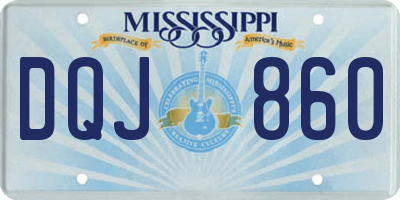 MS license plate DQJ860