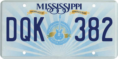 MS license plate DQK382