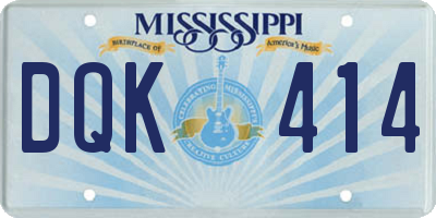 MS license plate DQK414
