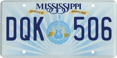 MS license plate DQK506