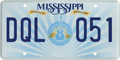 MS license plate DQL051